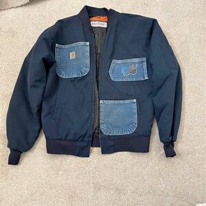 Navy Utility Jacket - Custom Denim Detail